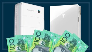 Solar batteries with Australian bank notes