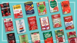 eighteen different tinned tomatoes products