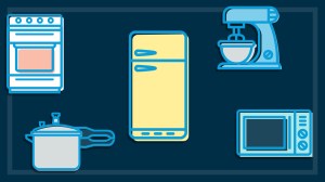 five old appliances illustration