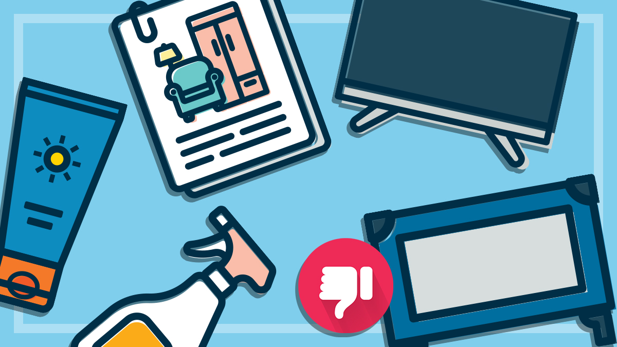 illustration of some of the worst products we tested so far this year