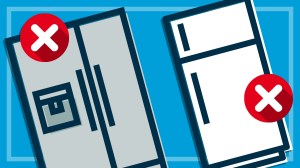 illustration of two fridges with crosses