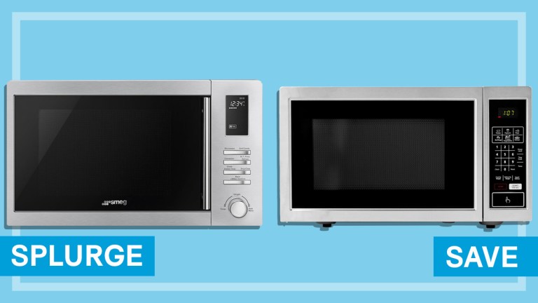 splurge vs save microwaves smeg 34l sa34mx kmart anko 25l sku p42666981