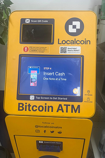 A Localcoin ATM in a shop