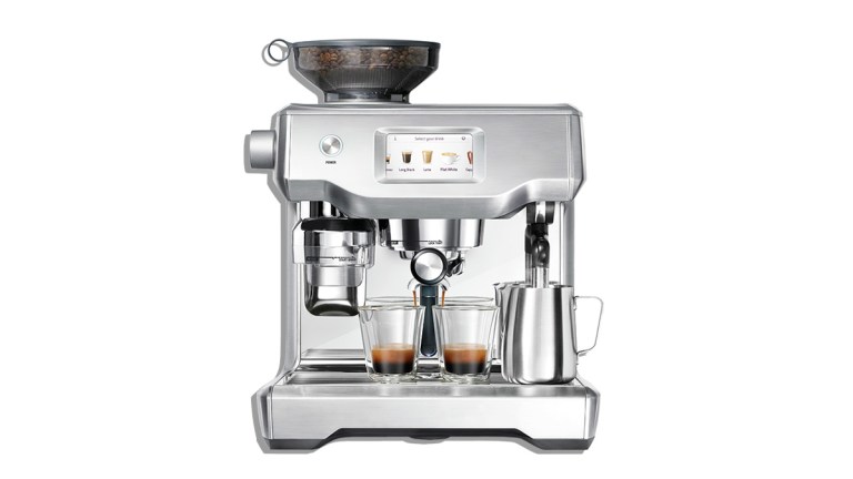 home espresso machine on white background