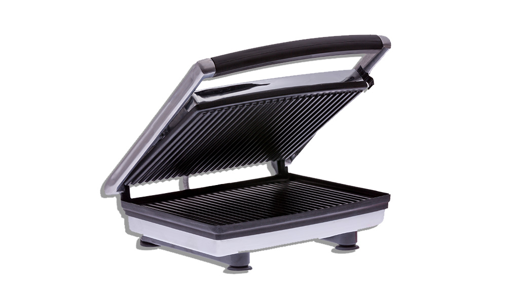 sandwich press against white background