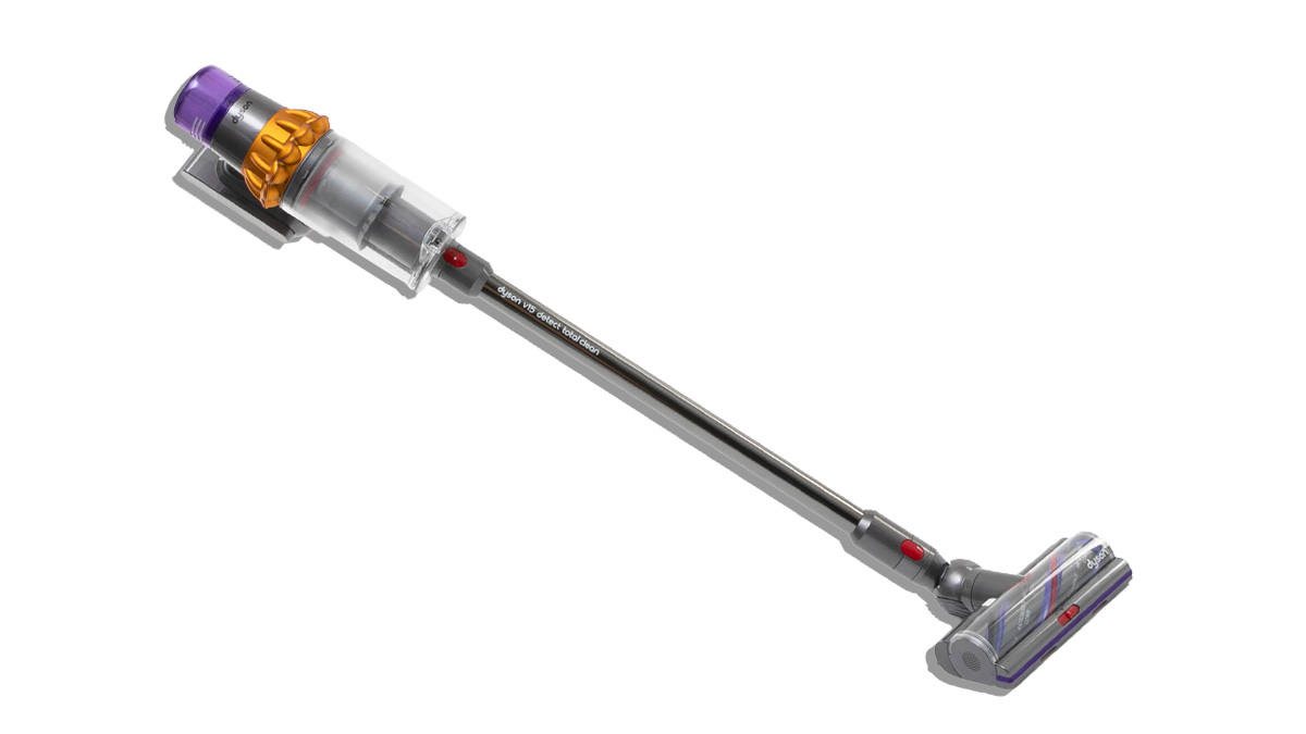 stick vacuum on white background
