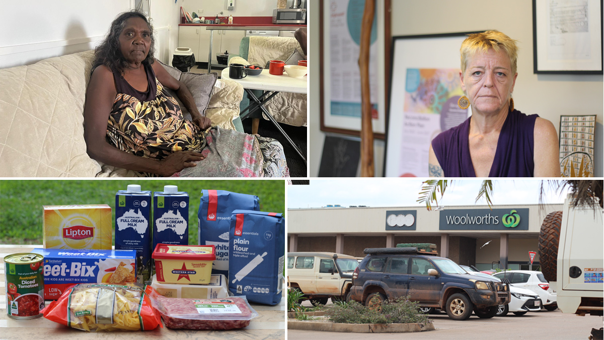 Montage of Nhulunbuy Woolworths and residents
